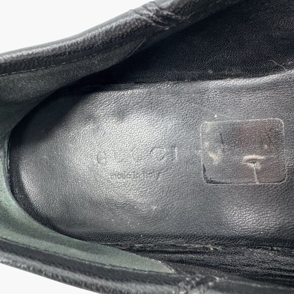 Gucci Brixton Horsebit Flat Loafers Black Leather Size 39 US 9 Women Jordaan - Picture 14 of 15